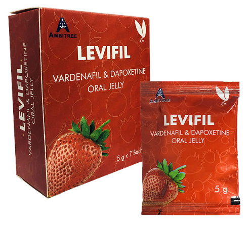 印度代购艾力达双效果冻(草莓味)7袋/盒 LEVIFIL ORAL JELLY